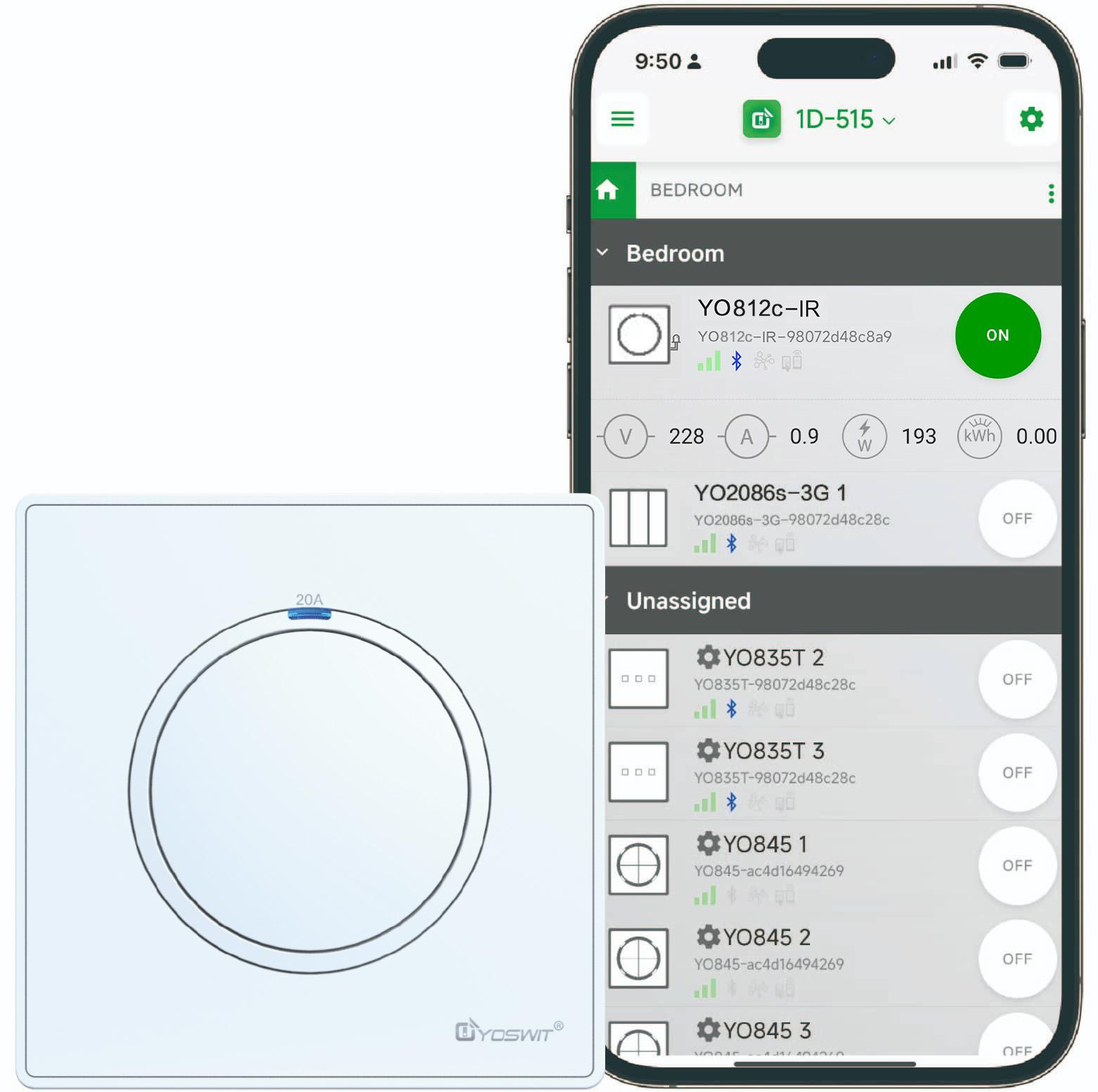 Outlet App Double Pole Switch App