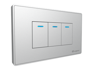 Smart Light Switch - 3 Gang / Socket 118-SIL