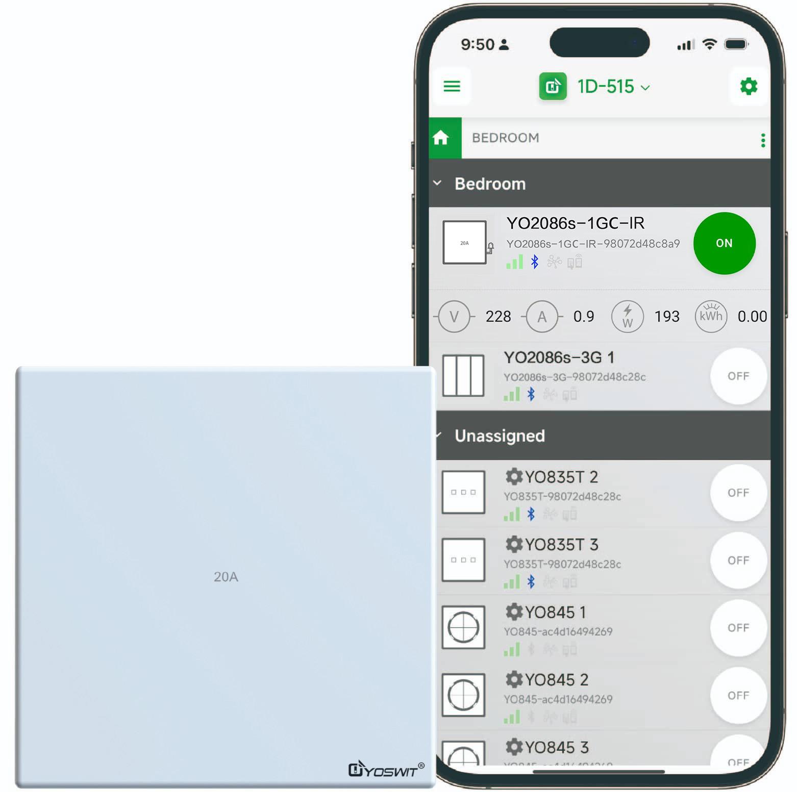 Outlet App Double Pole Switch App