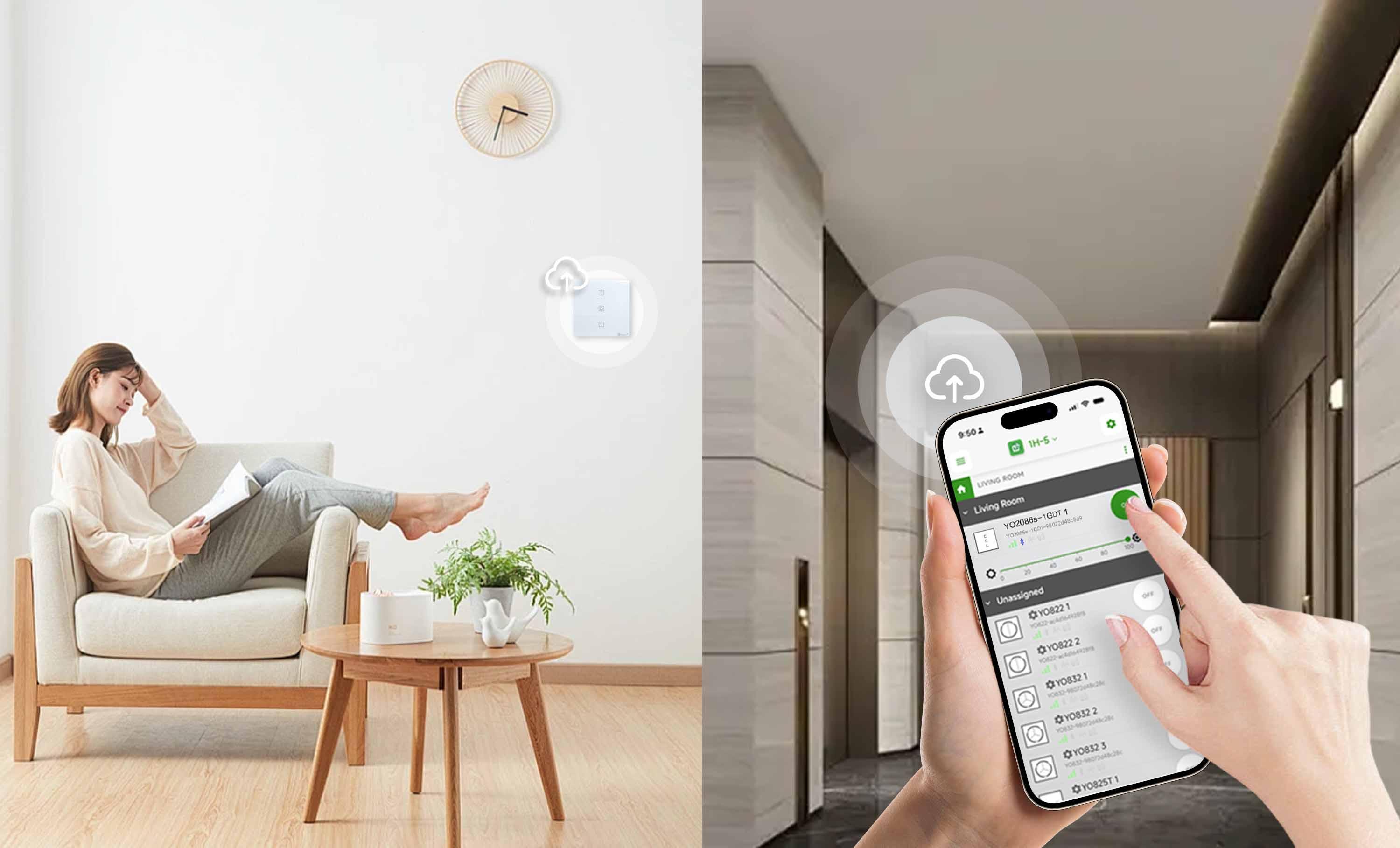 Voice Control and Remote Control via Yoswit App