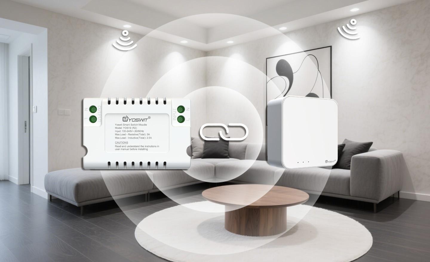 Connects to a Hub for Remote Control