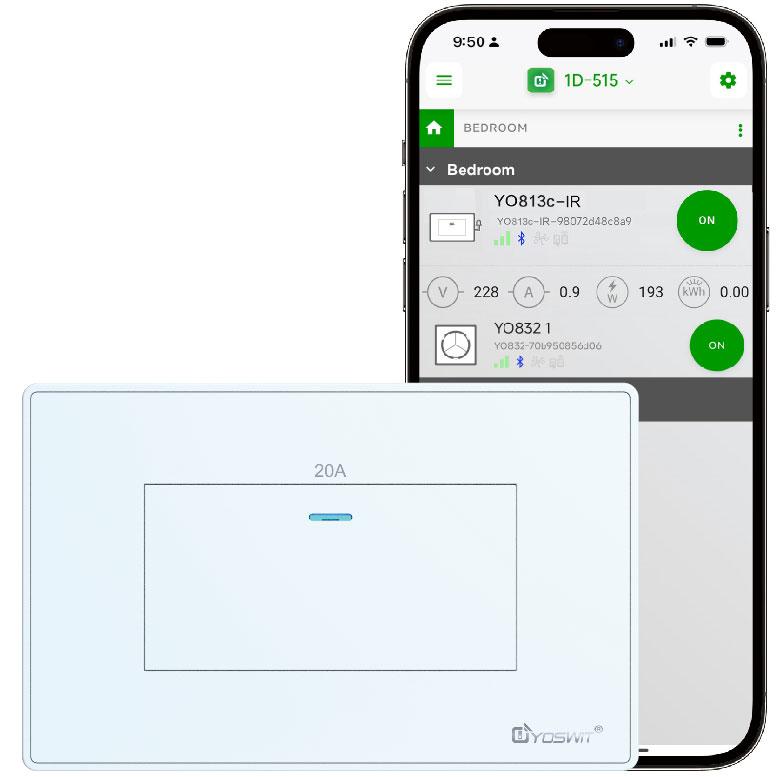 Outlet App Double Pole Switch App