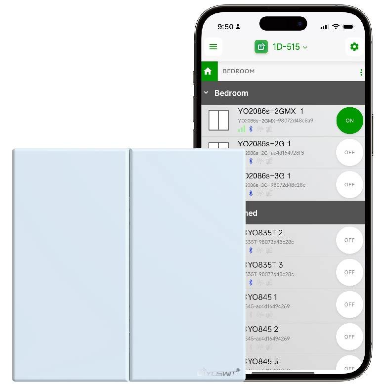Outlet App Double Pole Switch App