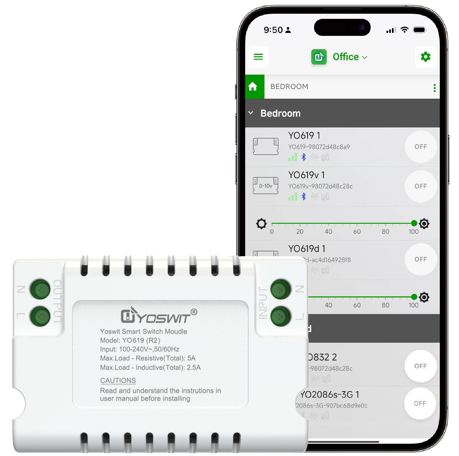 Outlet App Double Pole Switch App