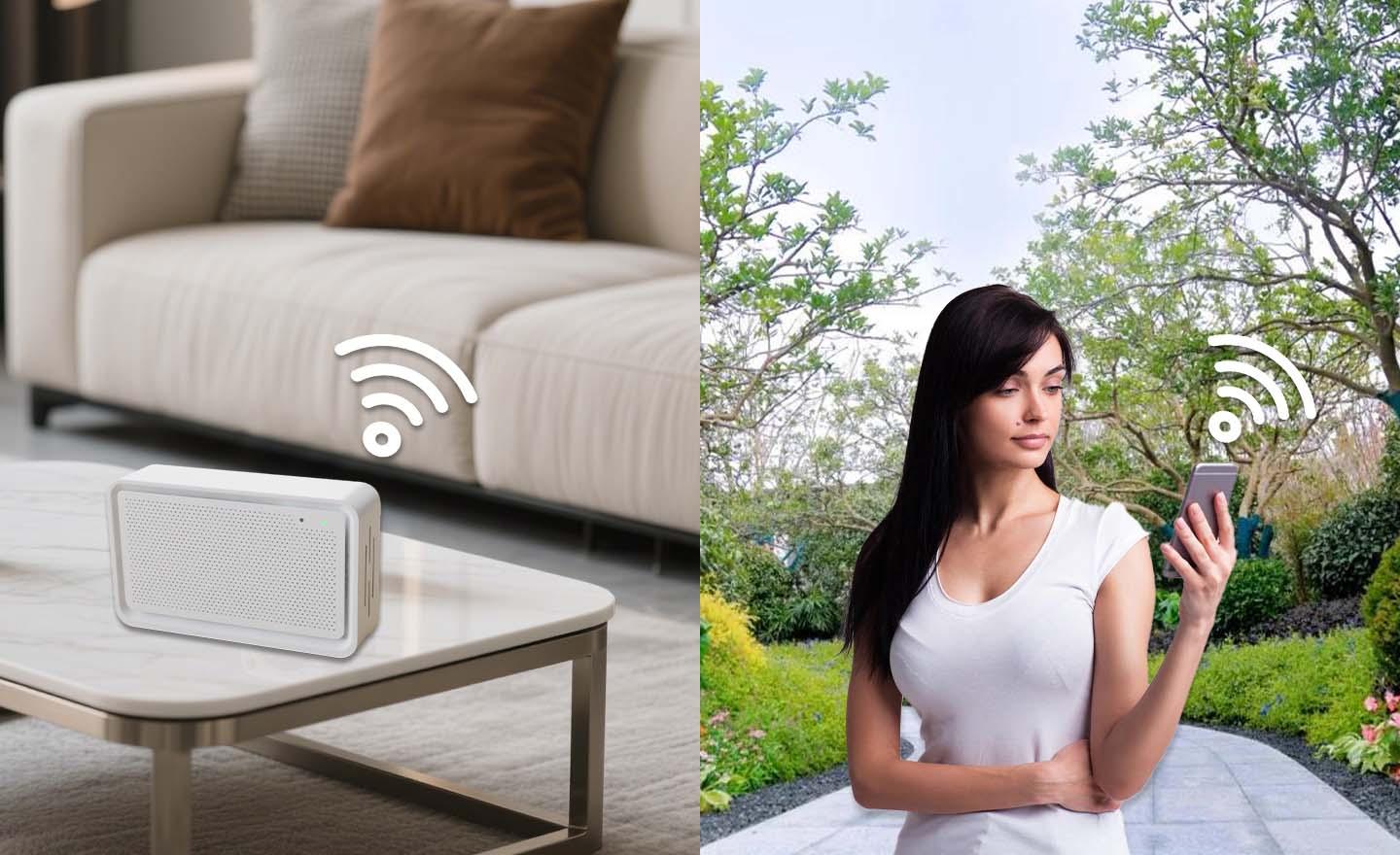 Built-in WiFi Enables Remote Air Quality Observation via Yoswit App