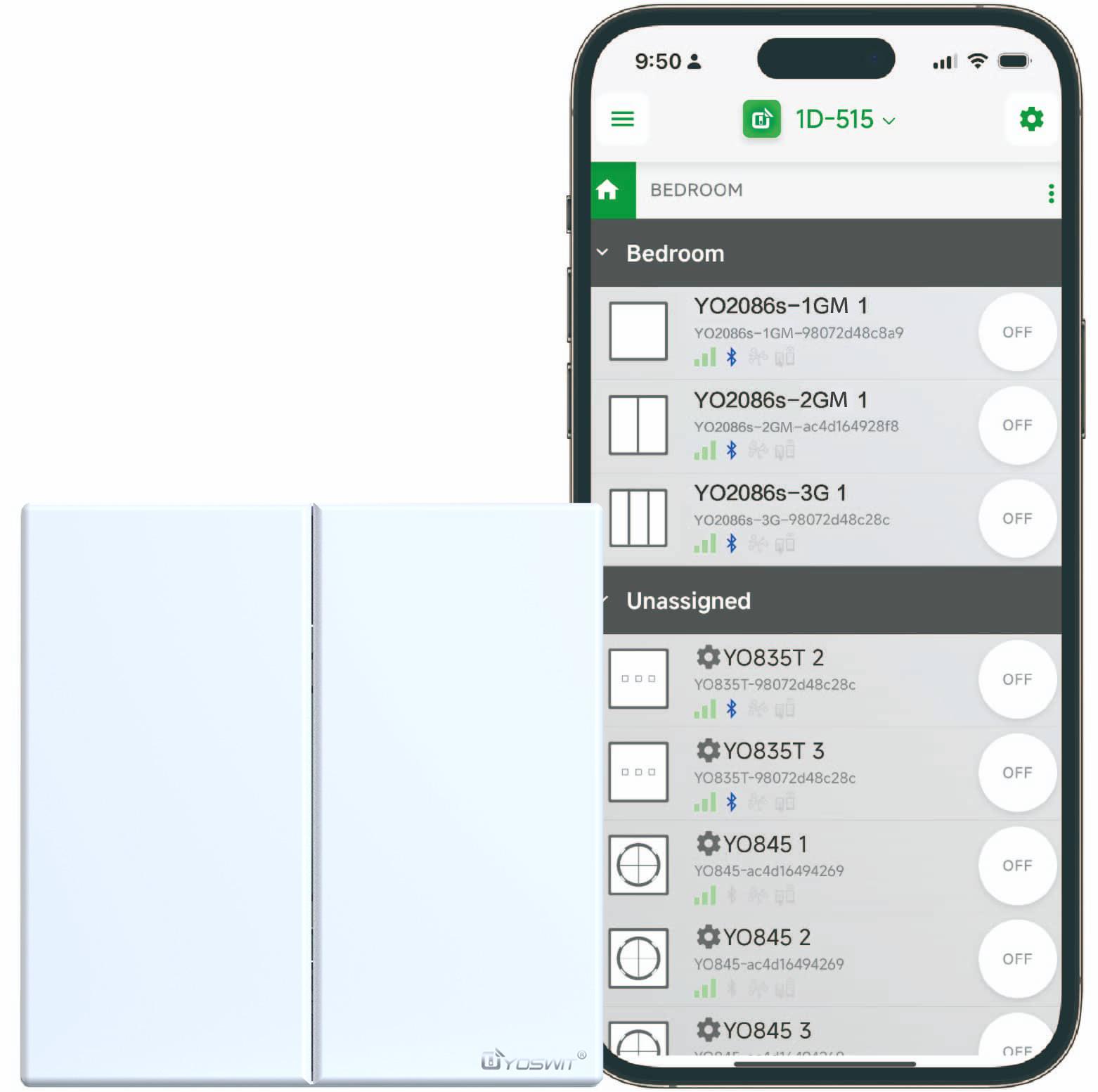 Outlet App Double Pole Switch App