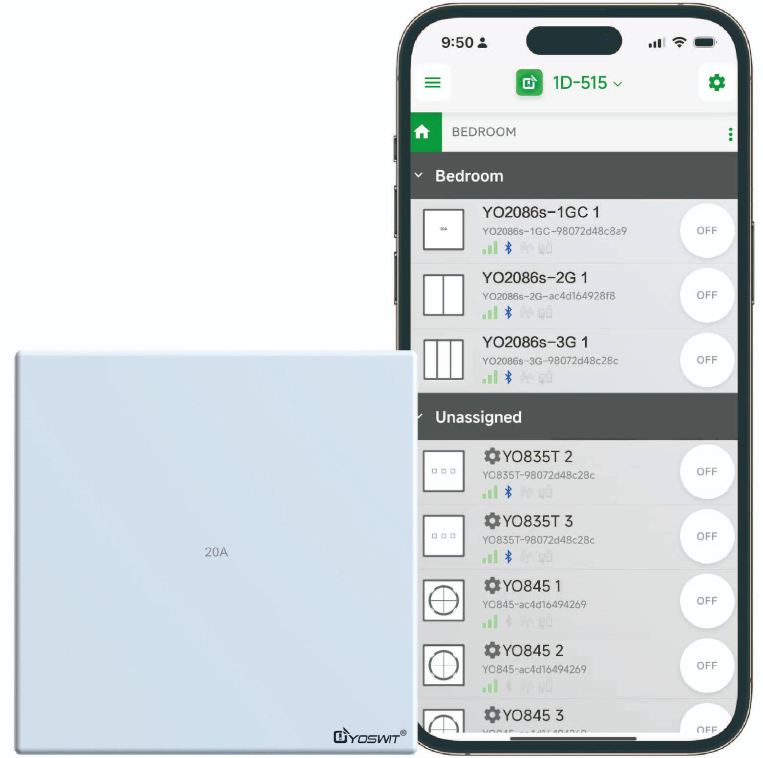 Outlet App Double Pole Switch App