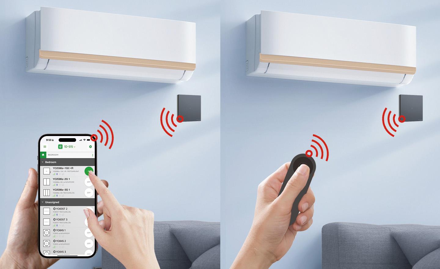 Built-in IR Emitter for Device Operation by Infrared Remote Control or Yoswit App