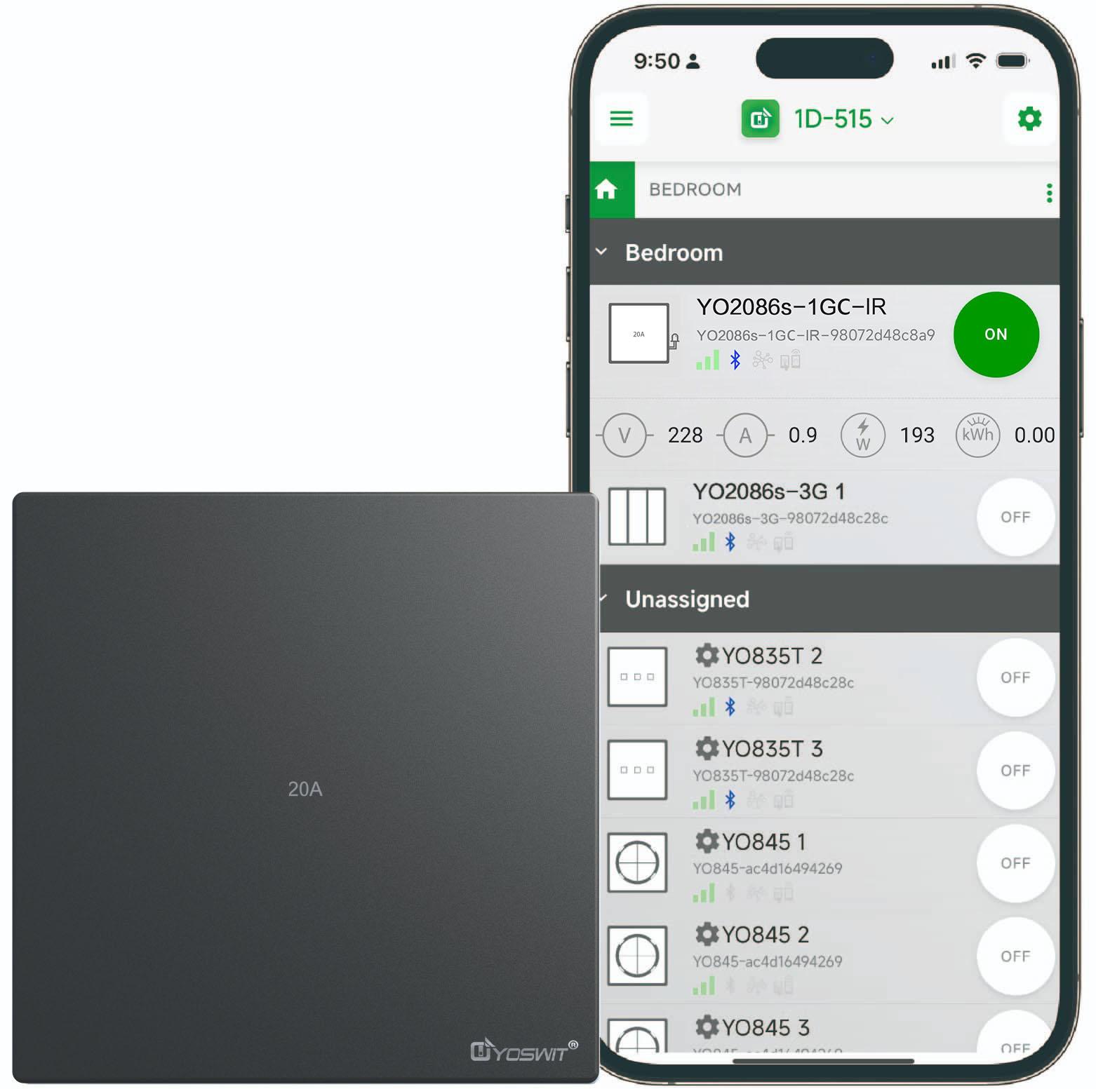 Outlet App Double Pole Switch App