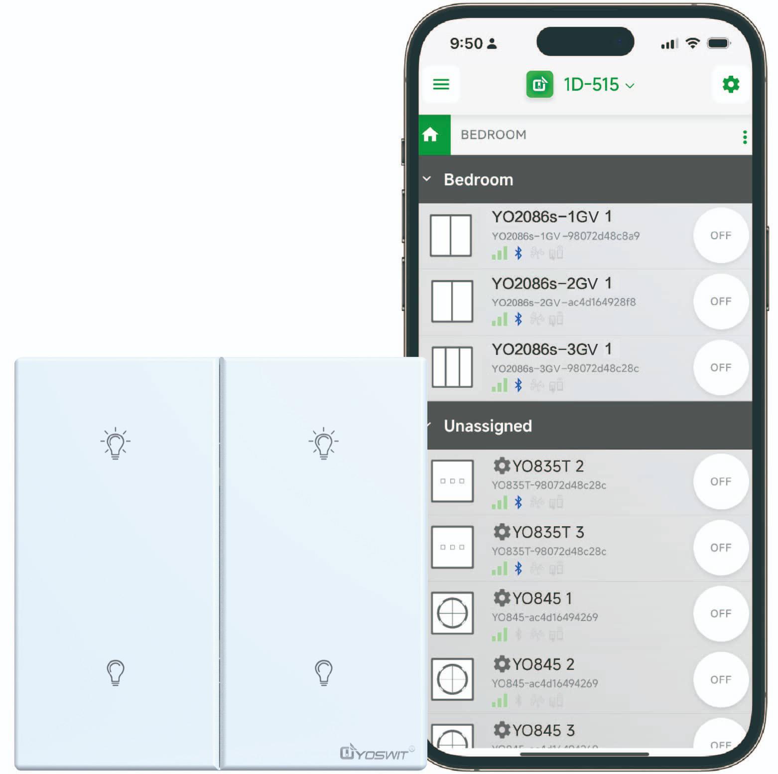 Outlet App Double Pole Switch App